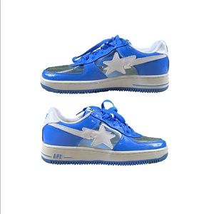A Bathing Ape Bapesta Blue Clear
